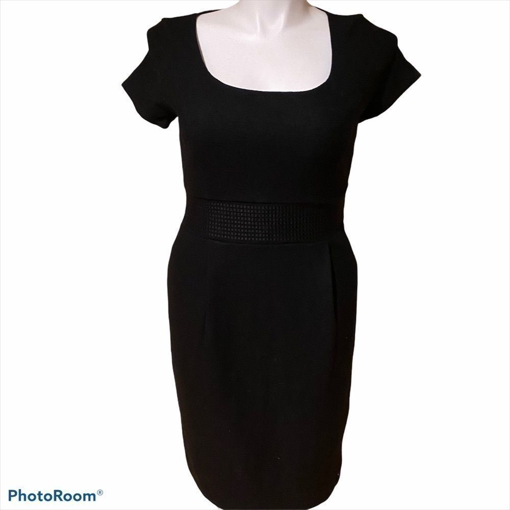 Banana Republic Black Scoop Neck Sheath Dress
